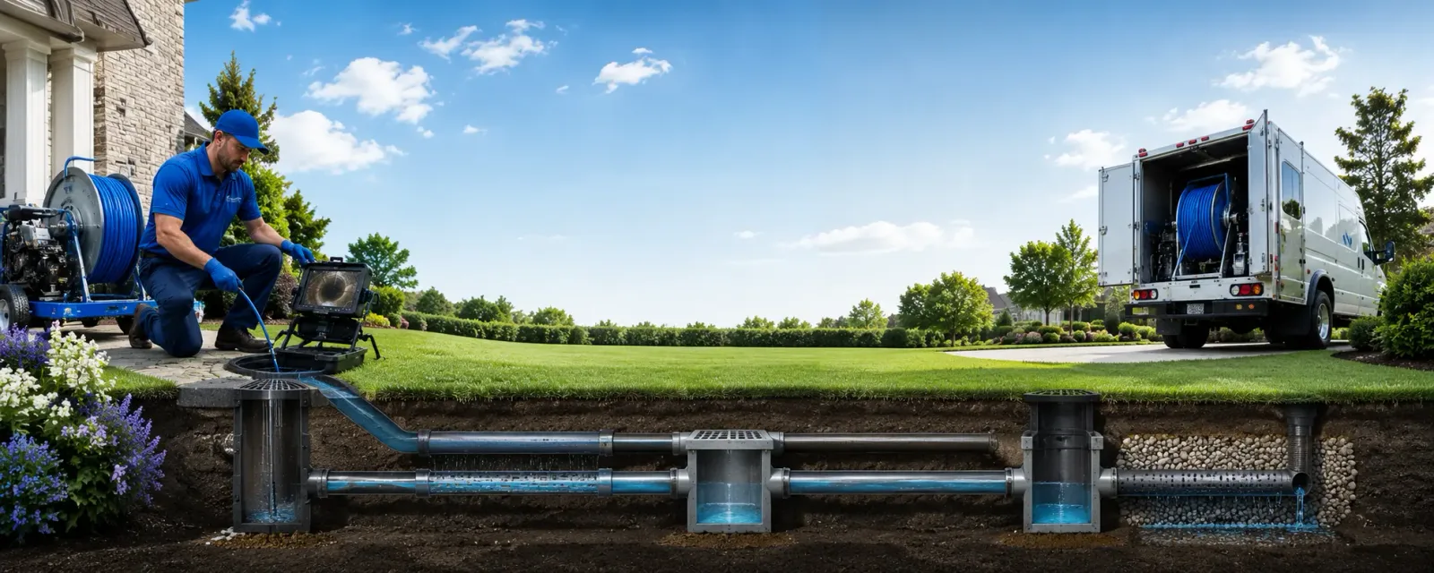 Outdoor drain cleaning information for Grantham, PA